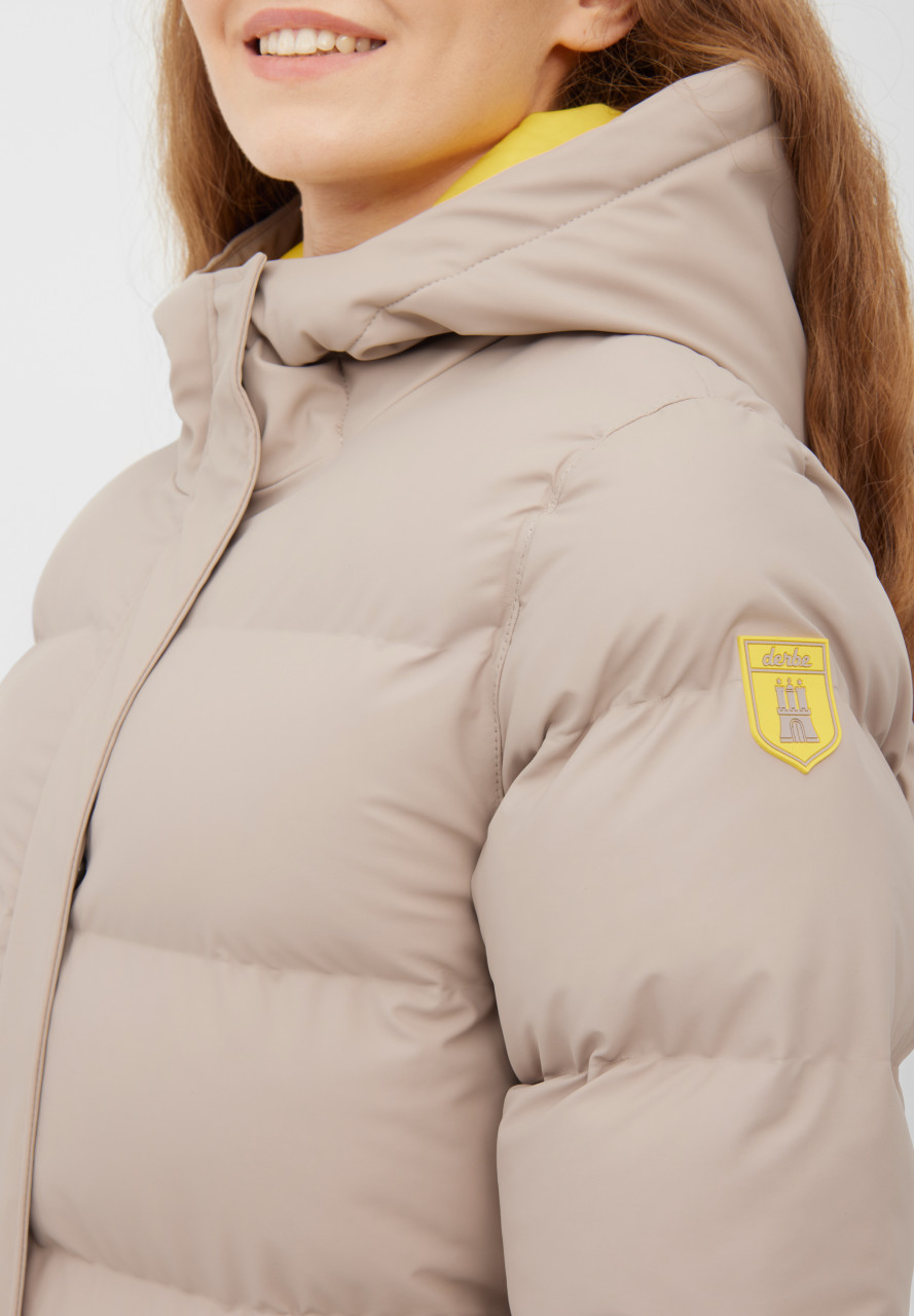 Derbe Wintermantel Interholm Damen Beige Puffer