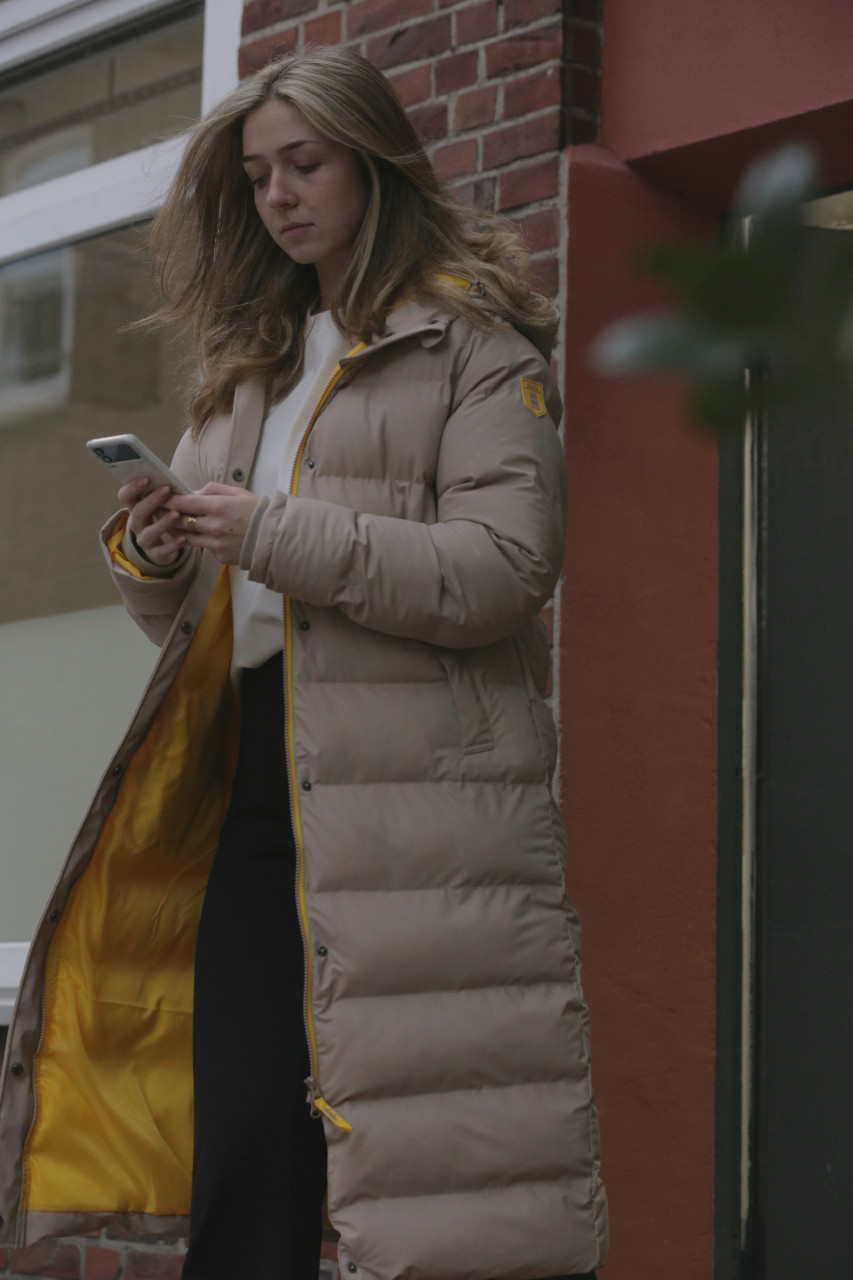 Derbe Wintermantel Interholm Damen Beige Puffer