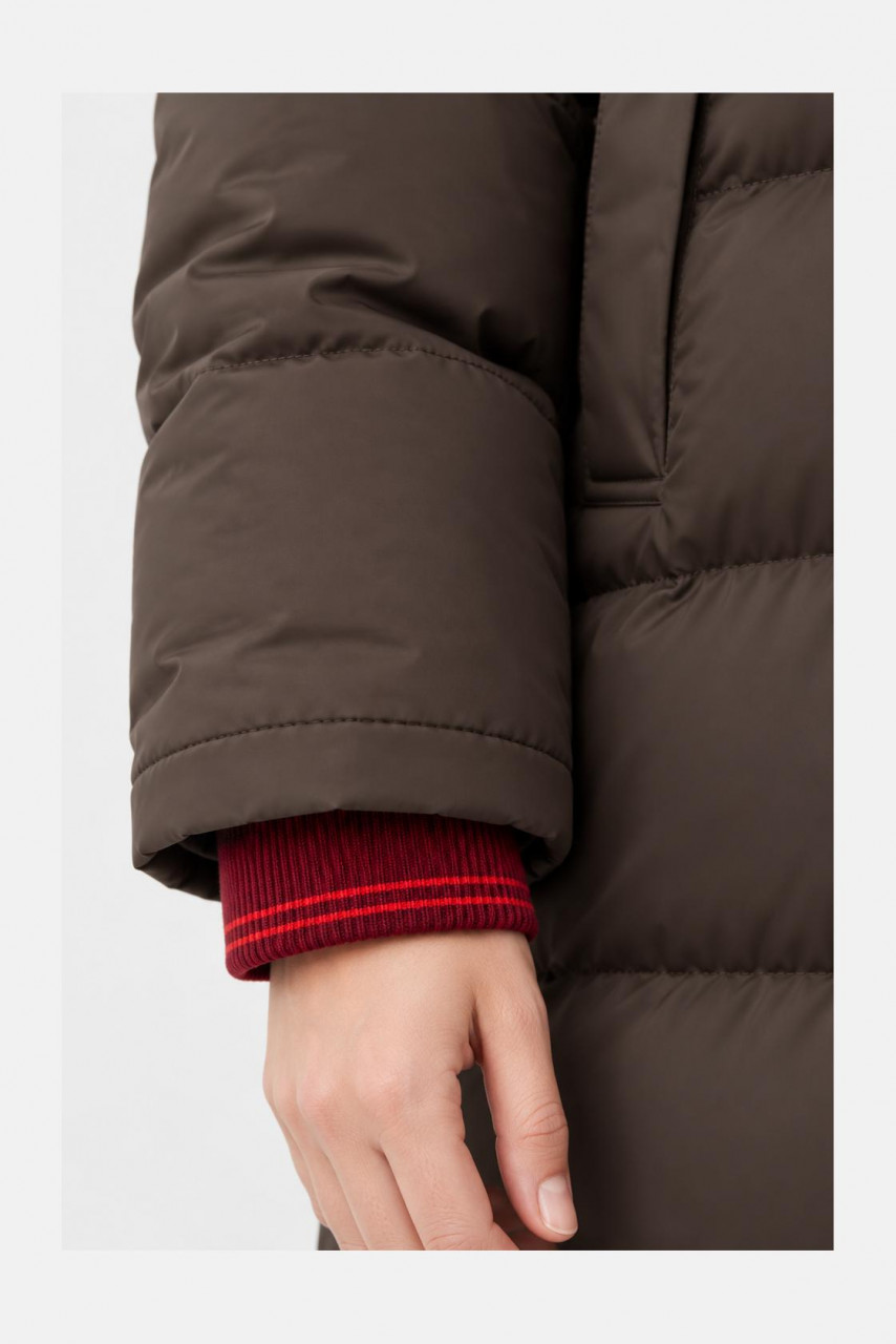 Derbe Wintermantel Interholm Damen Braun Rot Puffer