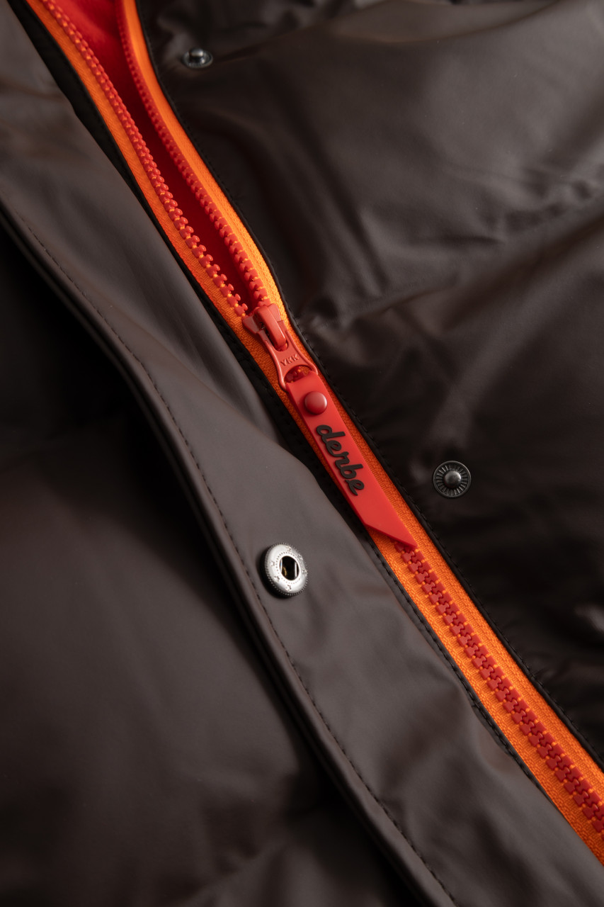 Derbe Wintermantel Interholm Damen Braun Rot Puffer