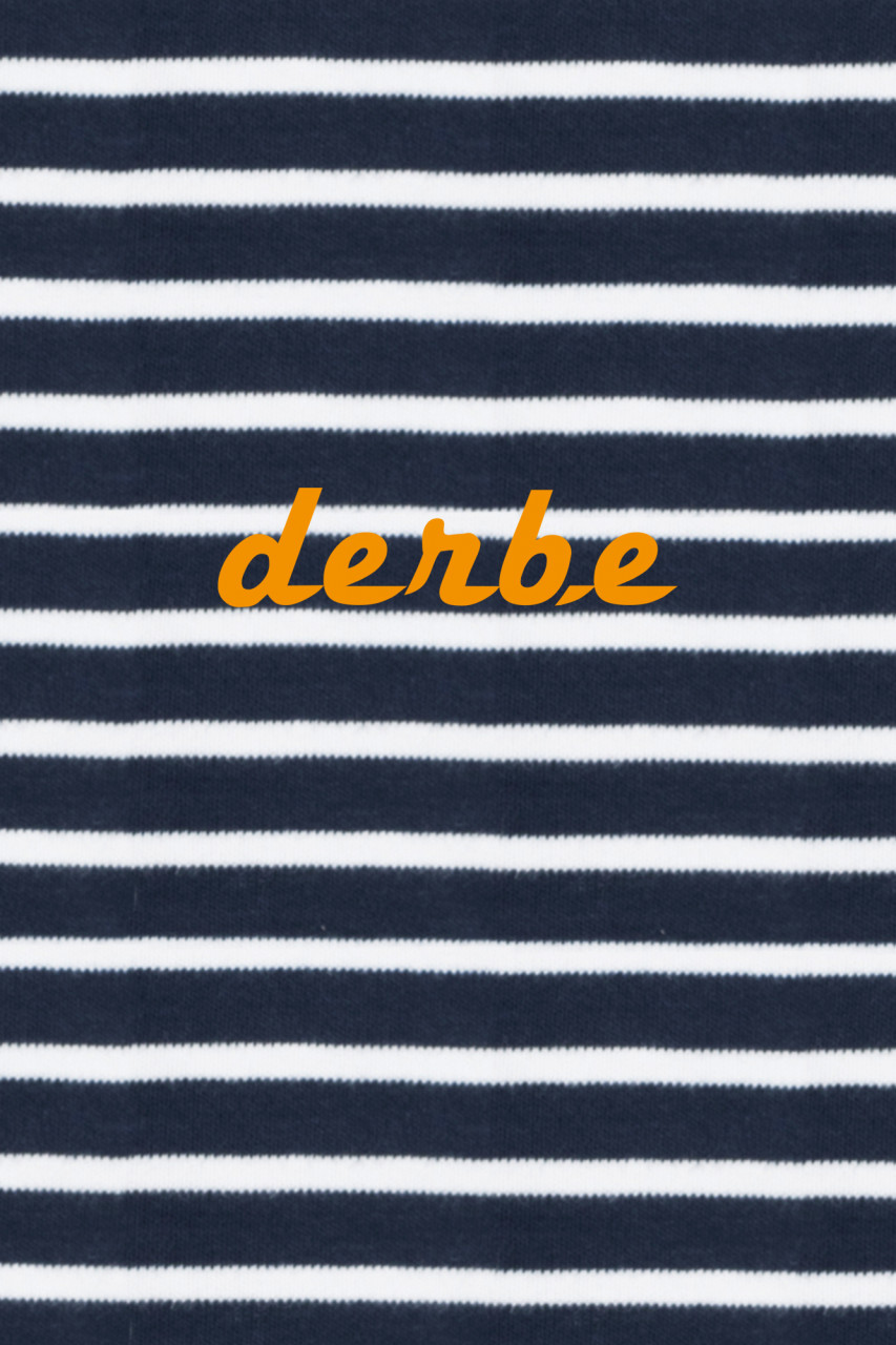 Derbe Kleid Interstriped Damen Dunkelblau Weiß