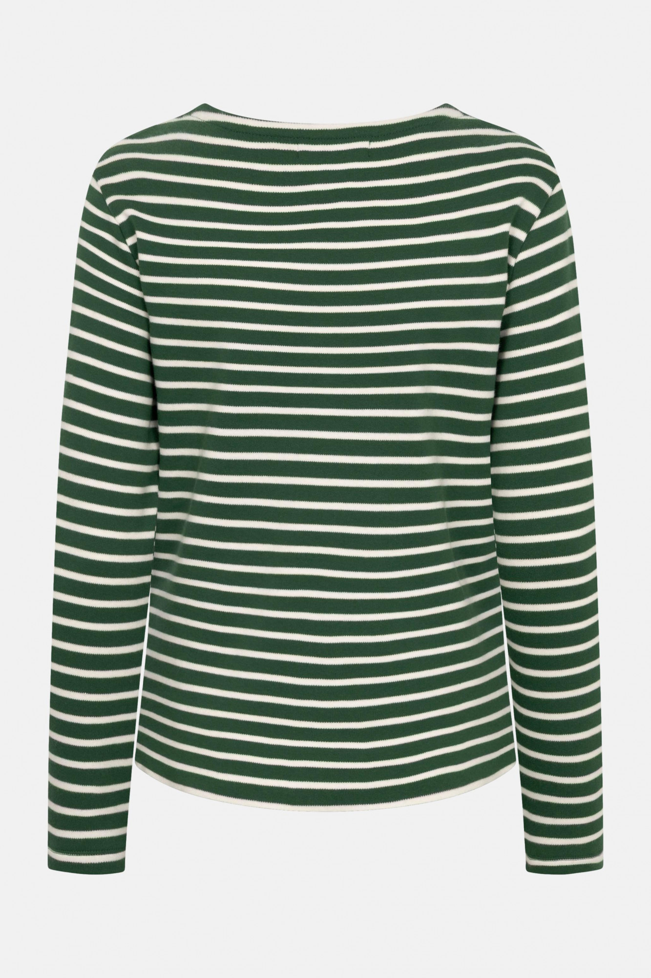 Derbe Streifenshirt Interstriped Damen Grün Weiß Langarmshirt GOTS Organic