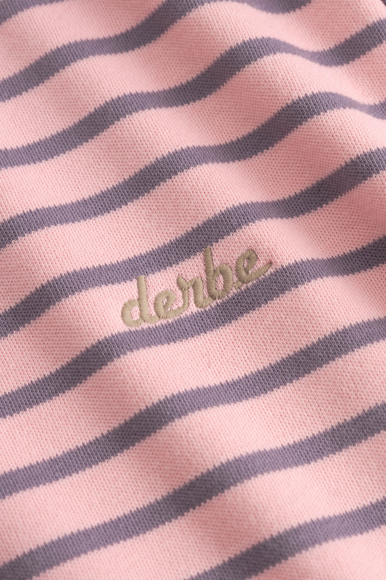 Derbe Streifenshirt Interstriped Damen Rosa Lila Grau Langarmshirt GOTS Organic