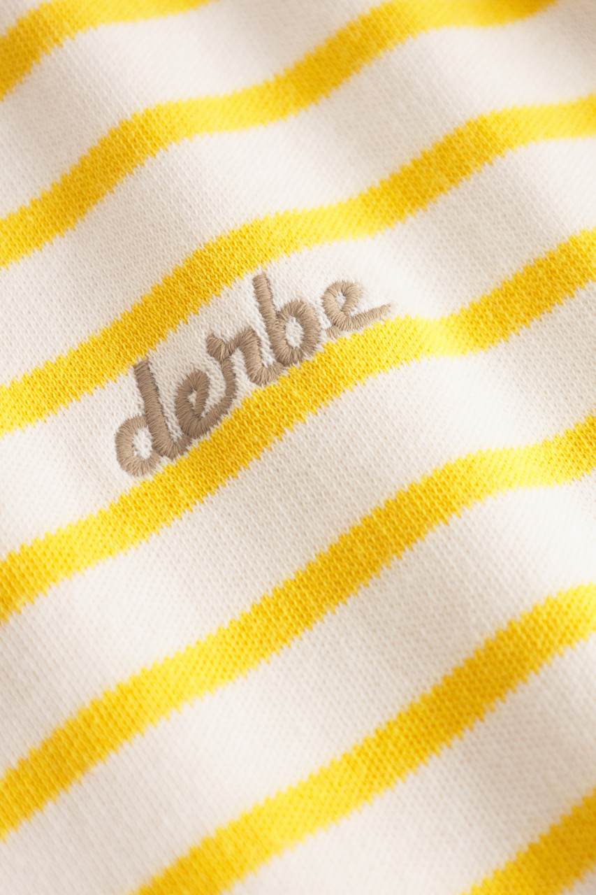 Derbe Langarmshirt Interstriped Damen Weiß Gelb Streifenshirt