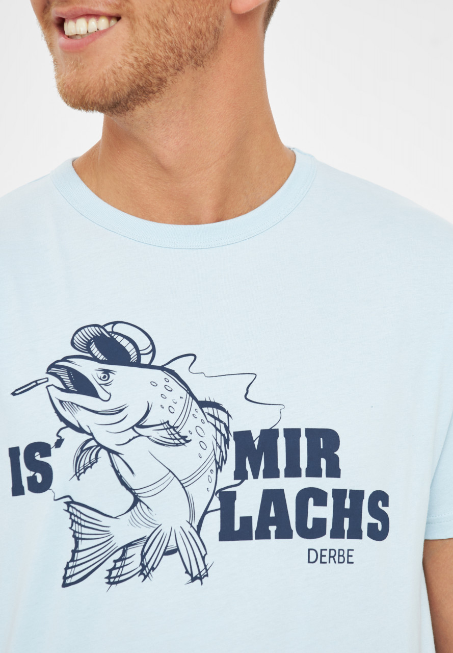 Derbe T-Shirt Is mir Lachs Herren Hellblau