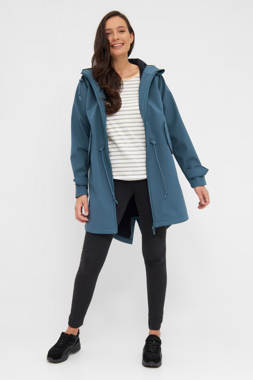 Derbe Island Friese Orion Blue Damen Softshelljacke Blau Nachhaltig