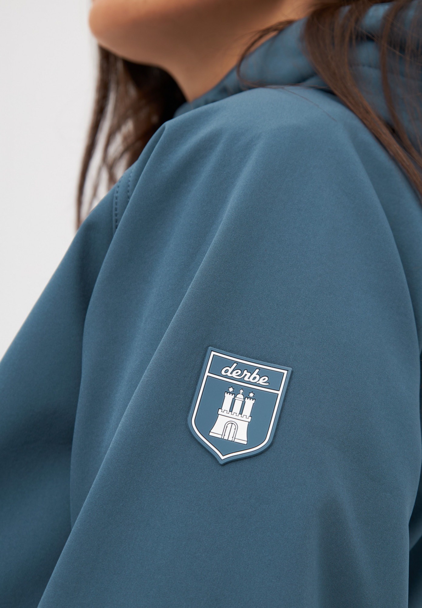 Derbe Island Friese Orion Blue Damen Softshelljacke Blau