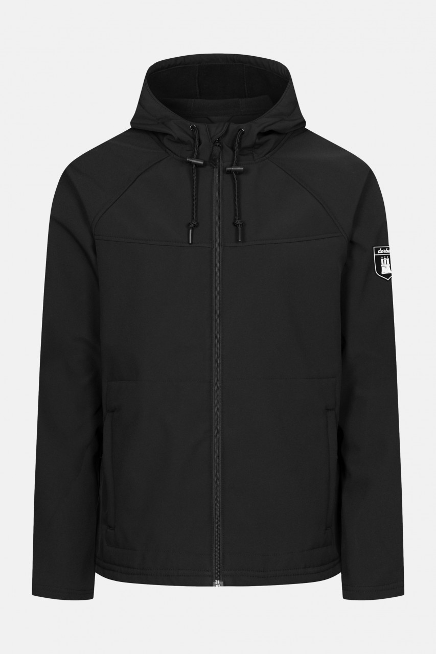 Derbe Isleby Herren Softshell Jacke Schwarz Black Nachhaltig