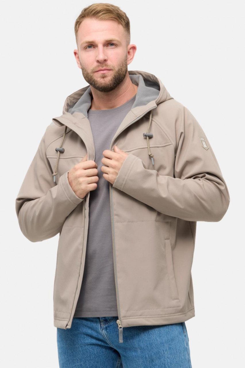 Derbe Übergangsjacke Isleby Herren Beige Grau Softshell