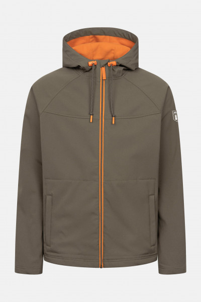 Derbe Übergangsjacke Isleby Herren Braun Orange Softshell