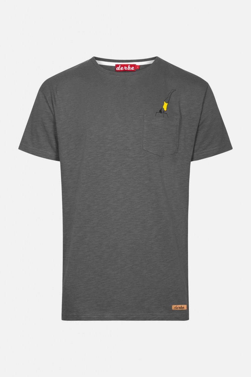 Derbe Jump Herren T-Shirt Castlerock Dunkelgrau