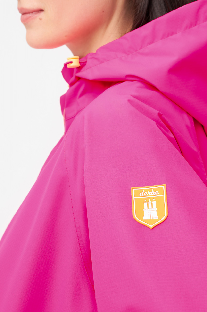 Derbe Regenjacke Kapby Damen Pink Parka