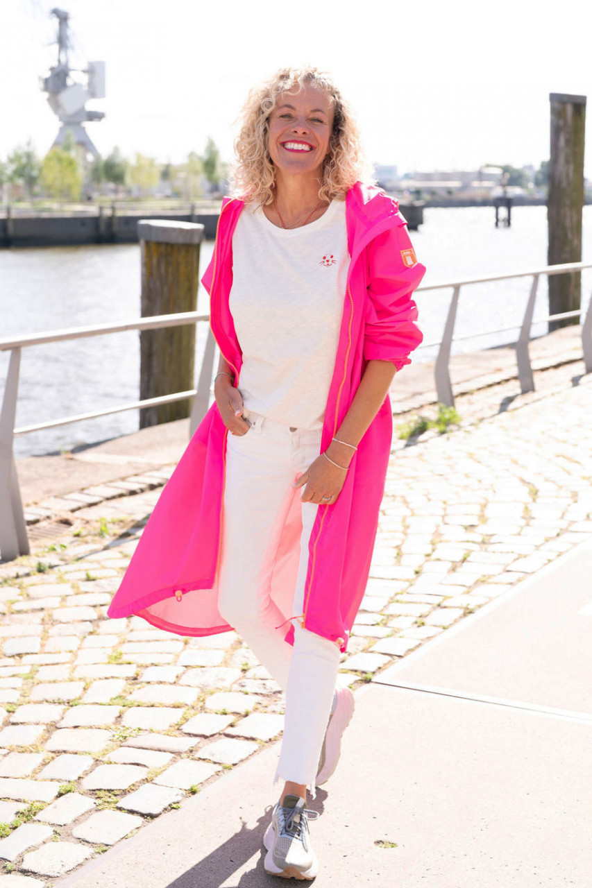 Derbe Regenjacke Kapby Damen Pink Parka