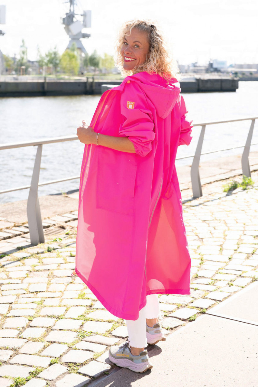 Derbe Regenjacke Kapby Damen Pink Parka