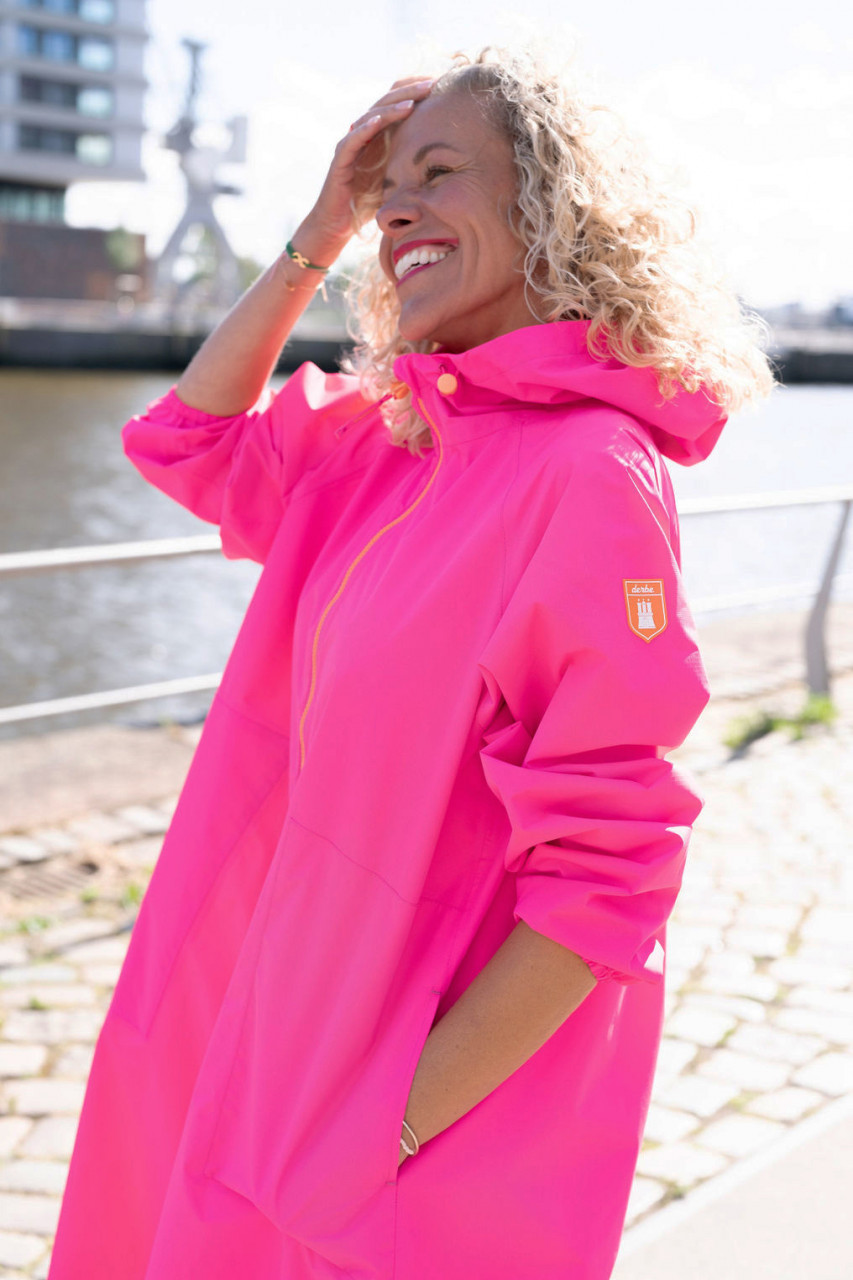 Derbe Regenjacke Kapby Damen Pink Parka