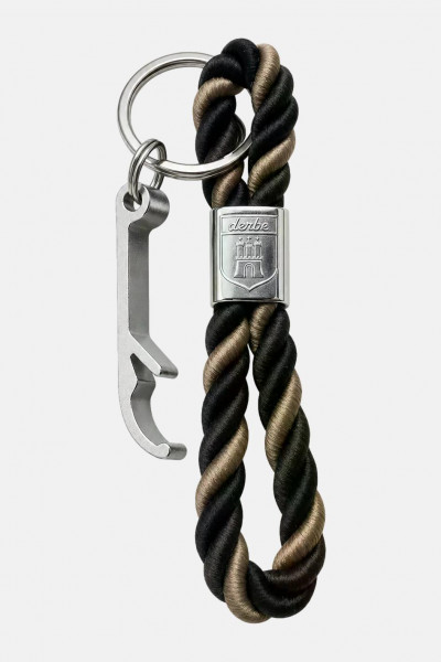 Derbe Schlüsselanhänger Keychain Braun Schwarz Flaschenöffner