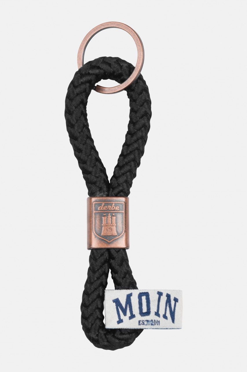 Derbe Keychain Schlüsselanhänger Moin Kurz Black Schwarz