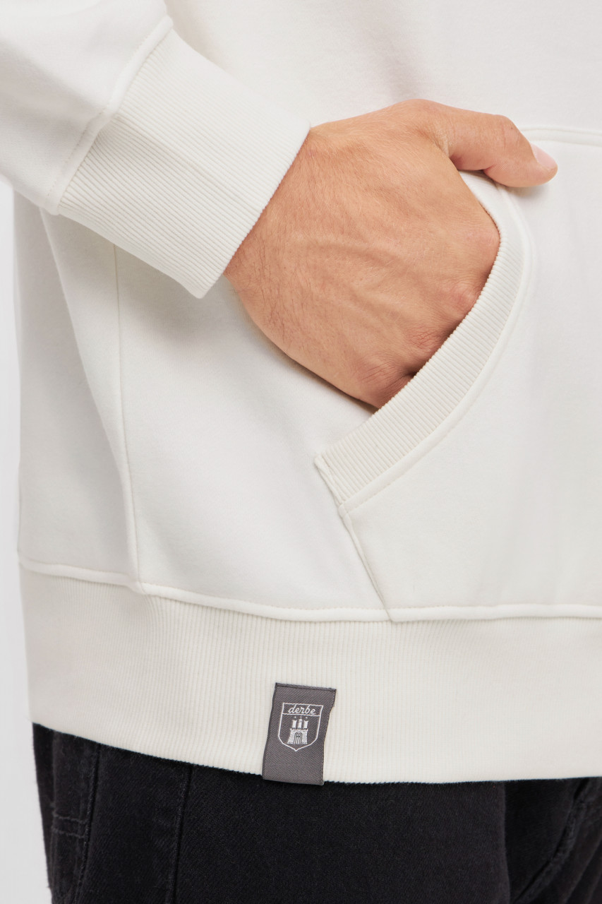 Derbe Hoodie Kiez Racing Herren Weiß Pullover GOTS