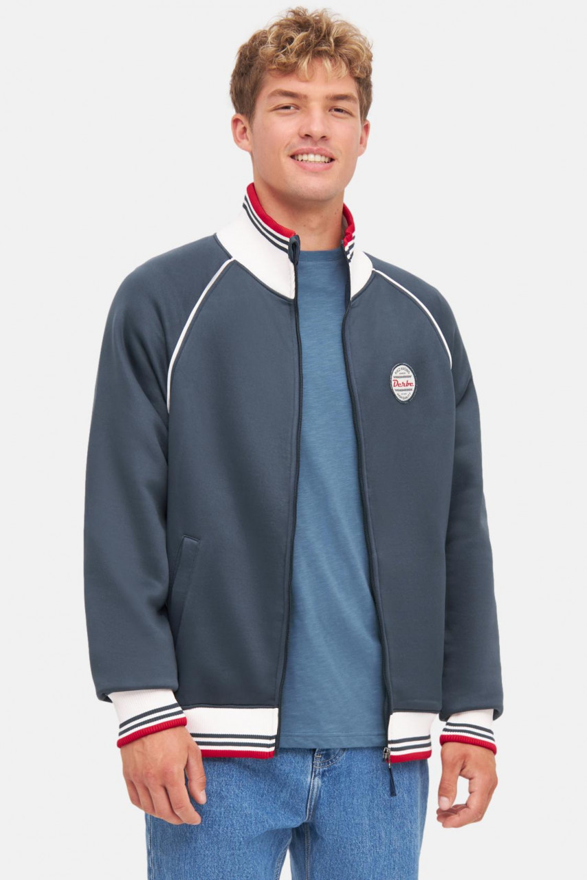 Derbe Sweatjacke Kiez Racing Herren Blau Trainingsjacke