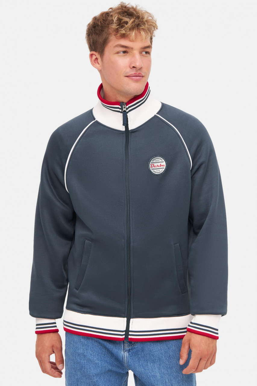 Derbe Sweatjacke Kiez Racing Herren Blau Trainingsjacke