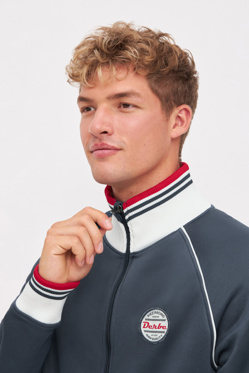 Derbe Sweatjacke Kiez Racing Herren Blau Trainingsjacke