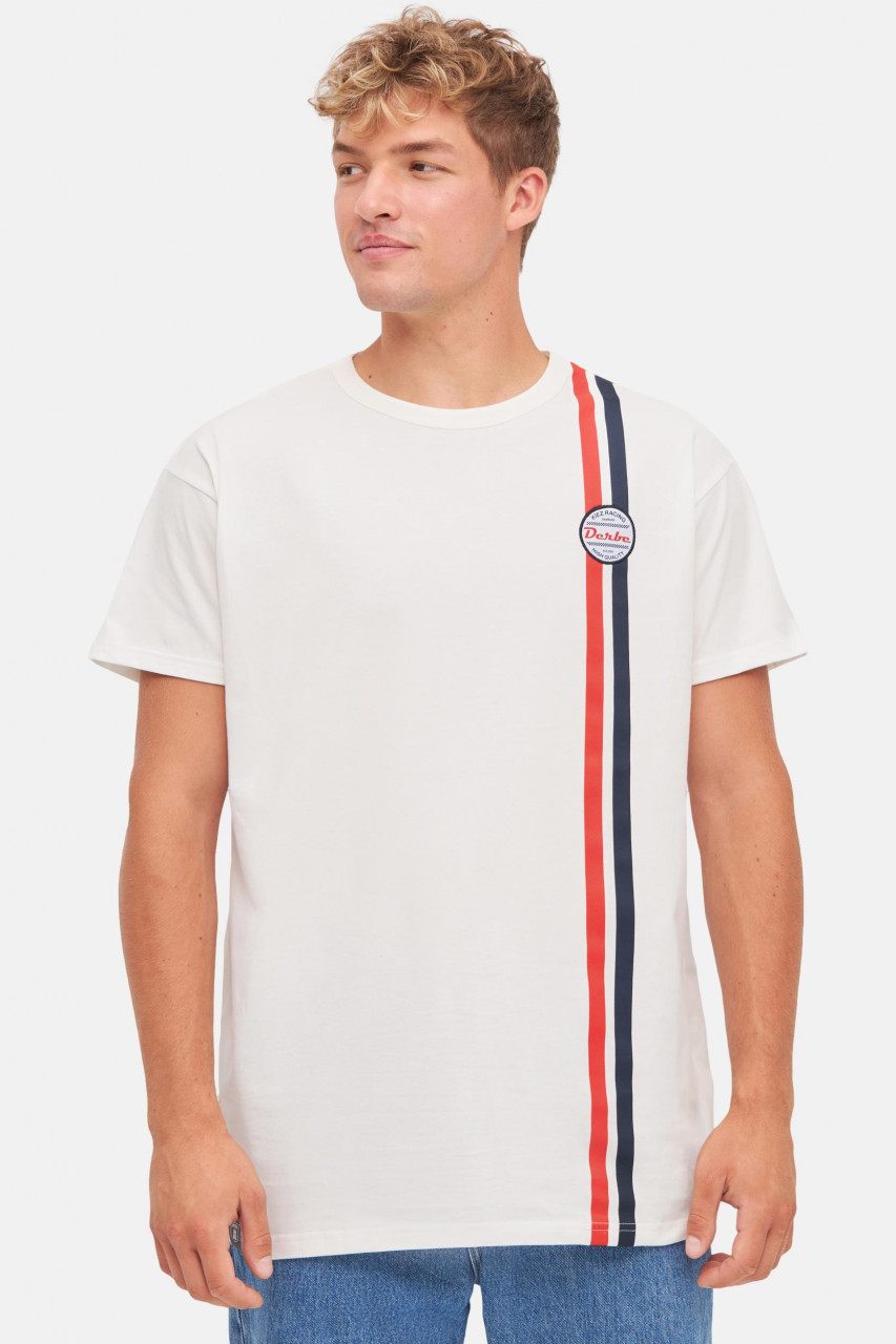 Derbe T-Shirt Kiez Racing Herren Weiß