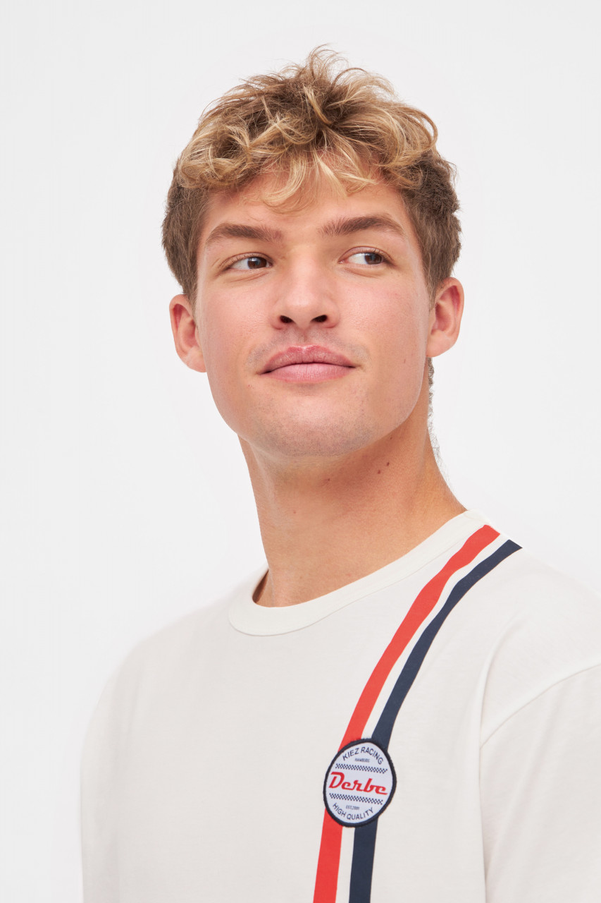 Derbe T-Shirt Kiez Racing Herren Weiß