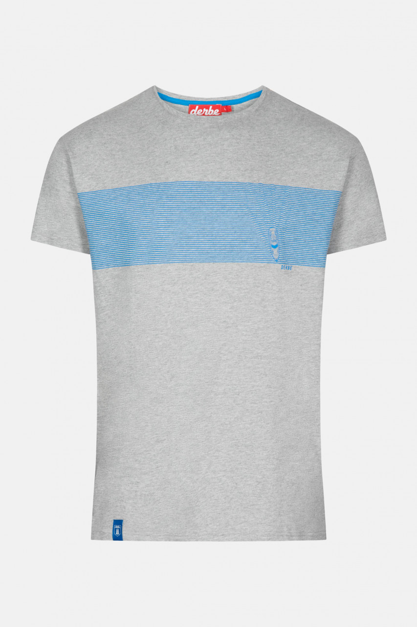 Derbe Kink Herren T-Shirt Grey Melange Hellgrau