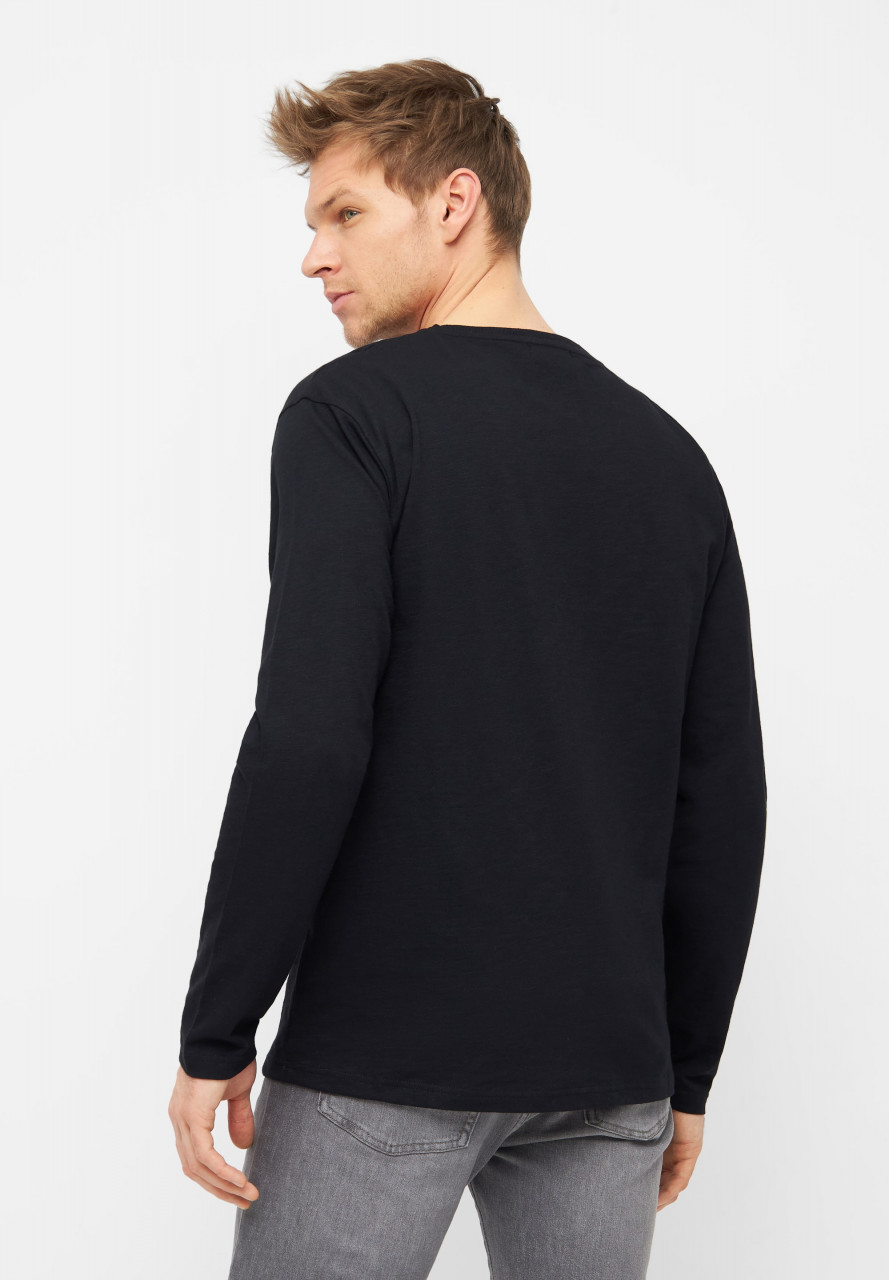 Derbe Kippes Herren Langarmshirt Schwarz