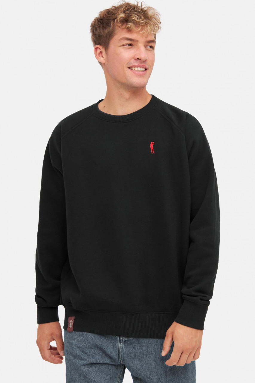 Derbe Sweatshirt Kippes Herren Schwarz Pullover GOTS