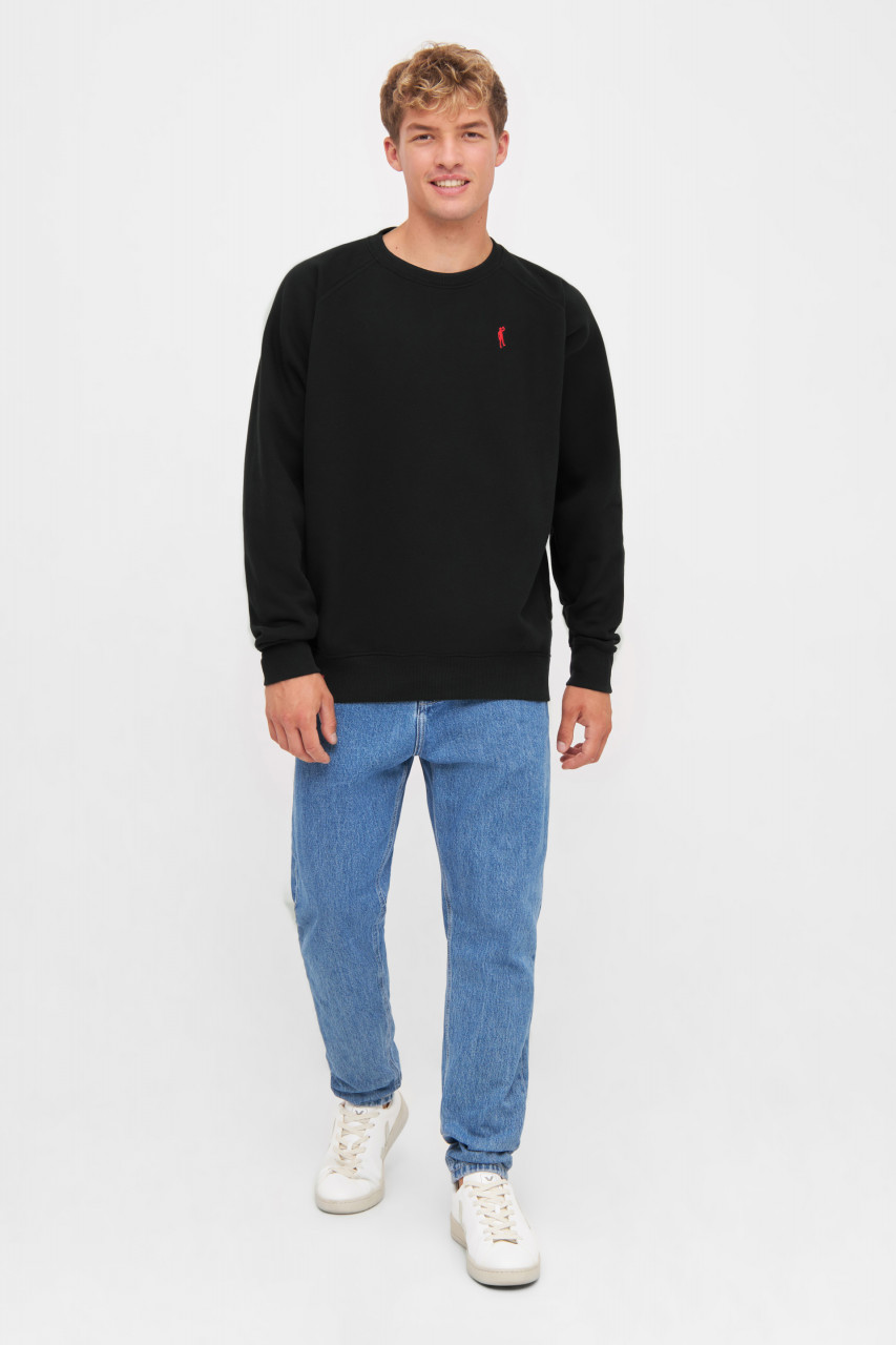 Derbe Sweatshirt Kippes Herren Schwarz Pullover GOTS