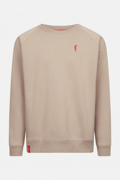 Derbe Sweatshirt Kippes Herren Beige Crewneck GOTS