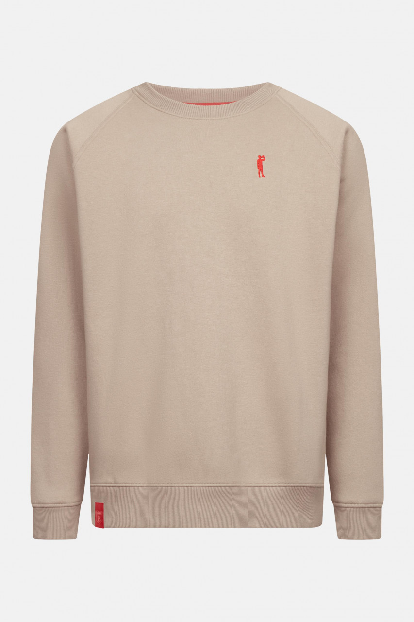 Derbe Sweatshirt Kippes Herren Beige Crewneck GOTS
