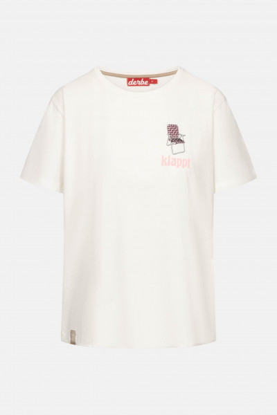 Derbe T-Shirt Klappt Damen Weiß GOTS Organic