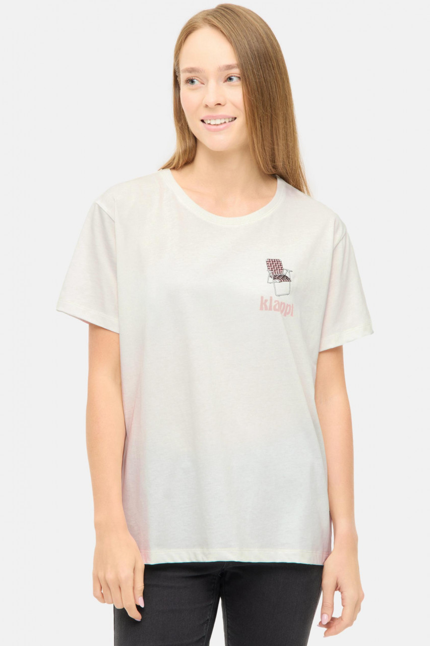 Derbe T-Shirt Klappt Damen Weiß GOTS Organic