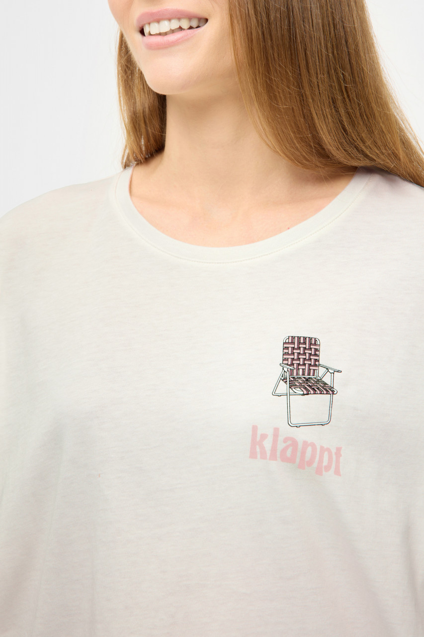 Derbe T-Shirt Klappt Damen Weiß GOTS Organic