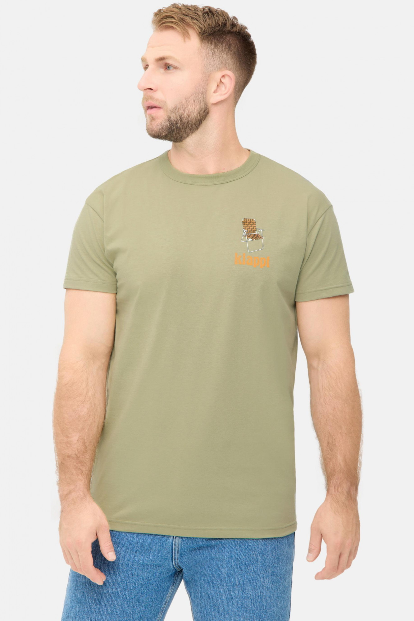 Derbe T-Shirt Klappt Herren Hellgrün GOTS Organic