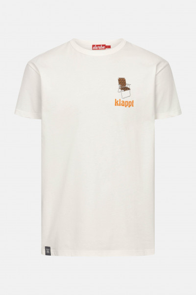 Derbe T-Shirt Klappt Herren Weiß GOTS Organic