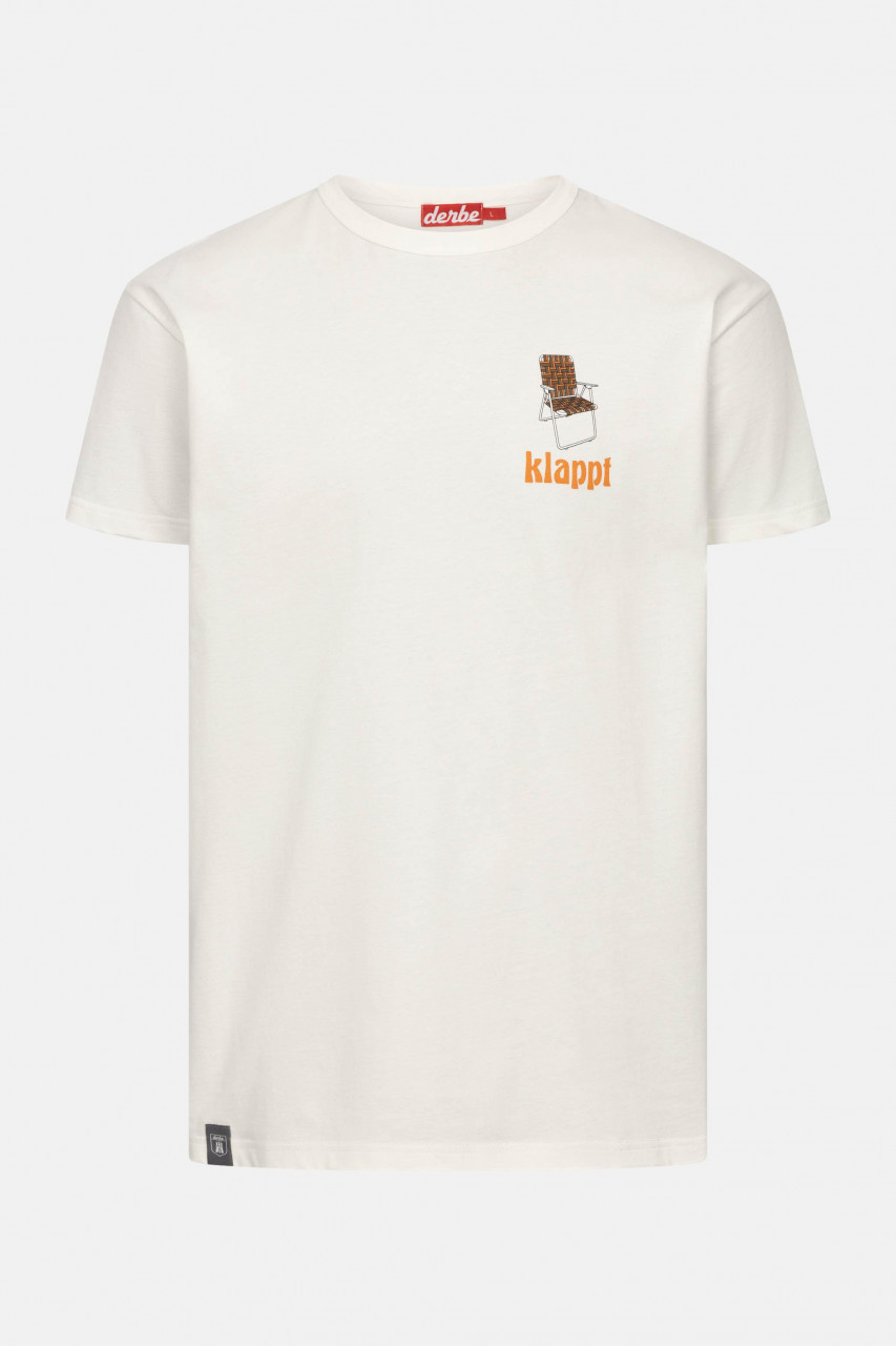 Derbe T-Shirt Klappt Herren Weiß GOTS Organic