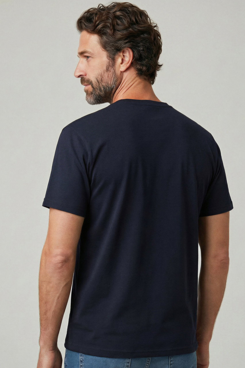 Derbe T-Shirt Kopfhörer Herren Blau GOTS Organic