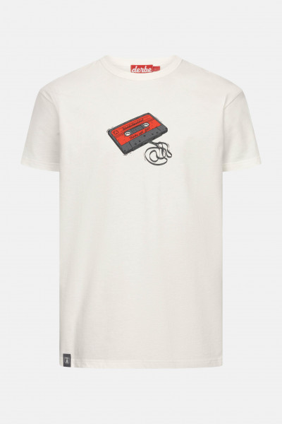 Derbe T-Shirt Kuddelmuddel Herren Weiß Kassette GOTS Organic