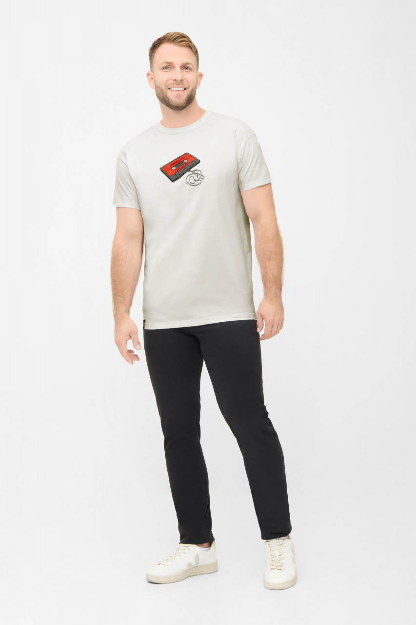 Derbe T-Shirt Kuddelmuddel Herren Weiß Kassette GOTS Organic