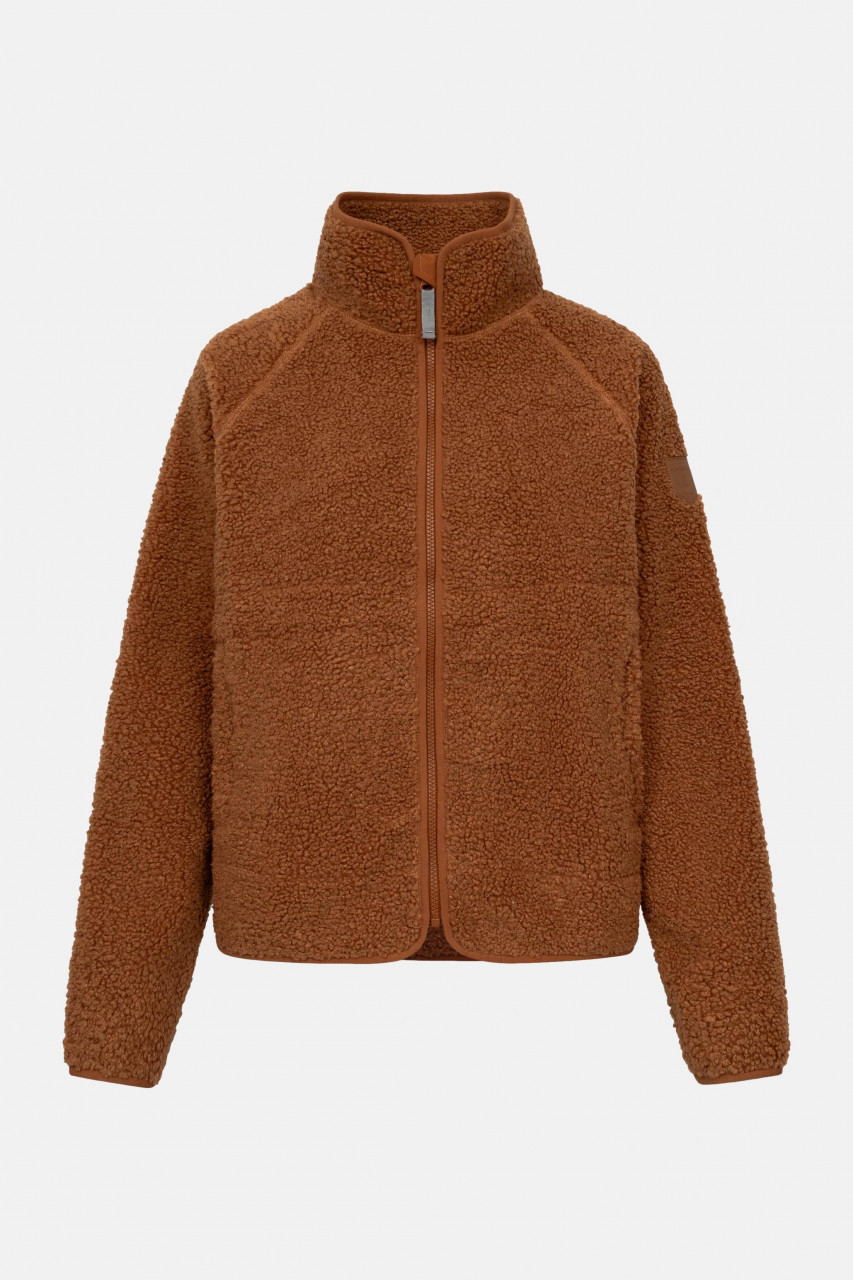 Derbe Damen Fleecejacke Kuschelby Braun Karamell Teddy
