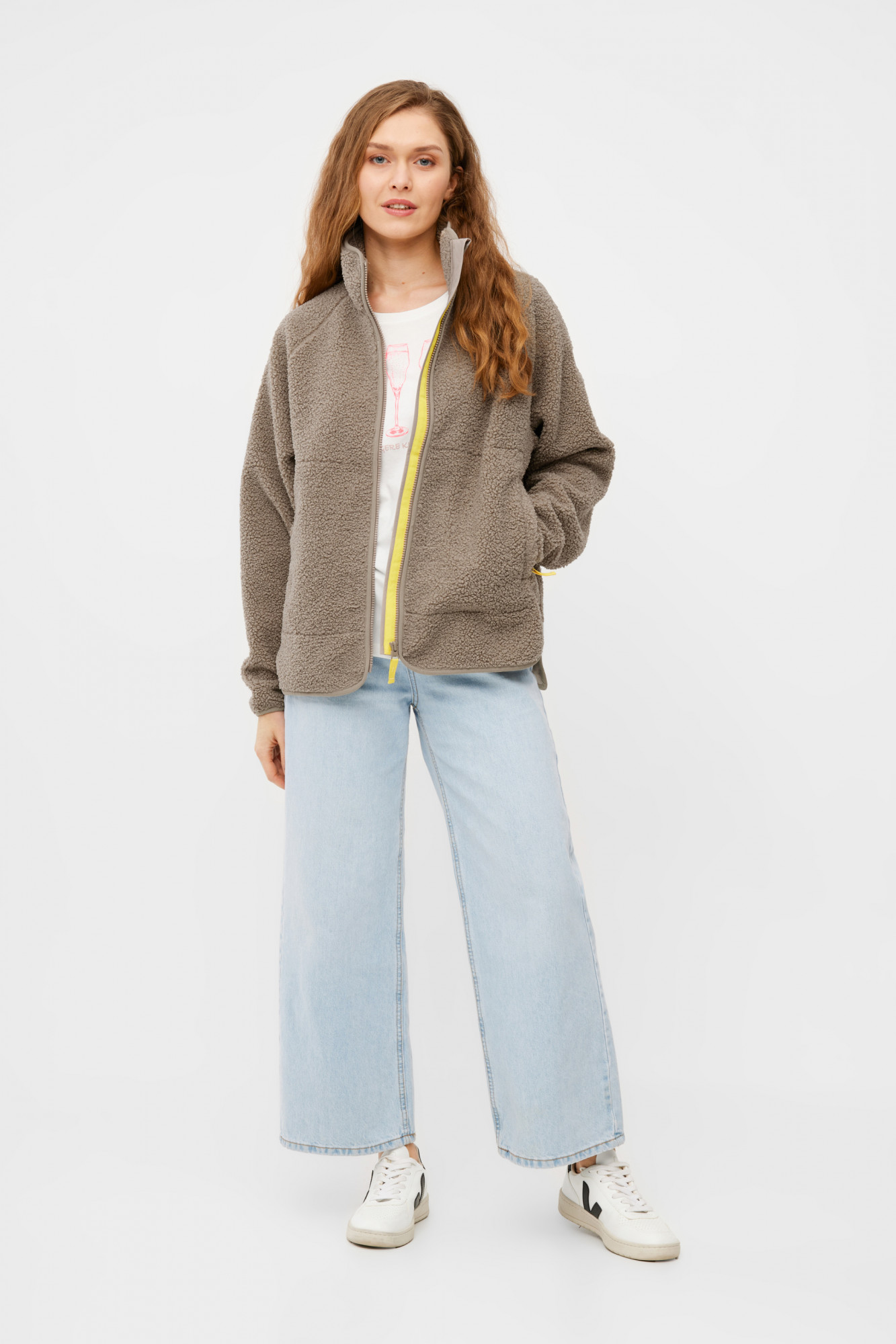 Derbe Damen Fleecejacke Kuschelby Beige