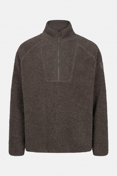 Derbe Herren Fleece Pullover Kuschelby Troyer Braun