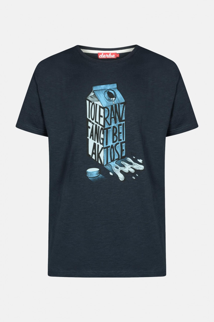 Derbe Laktose Herren T-Shirt Navy Dunkelblau
