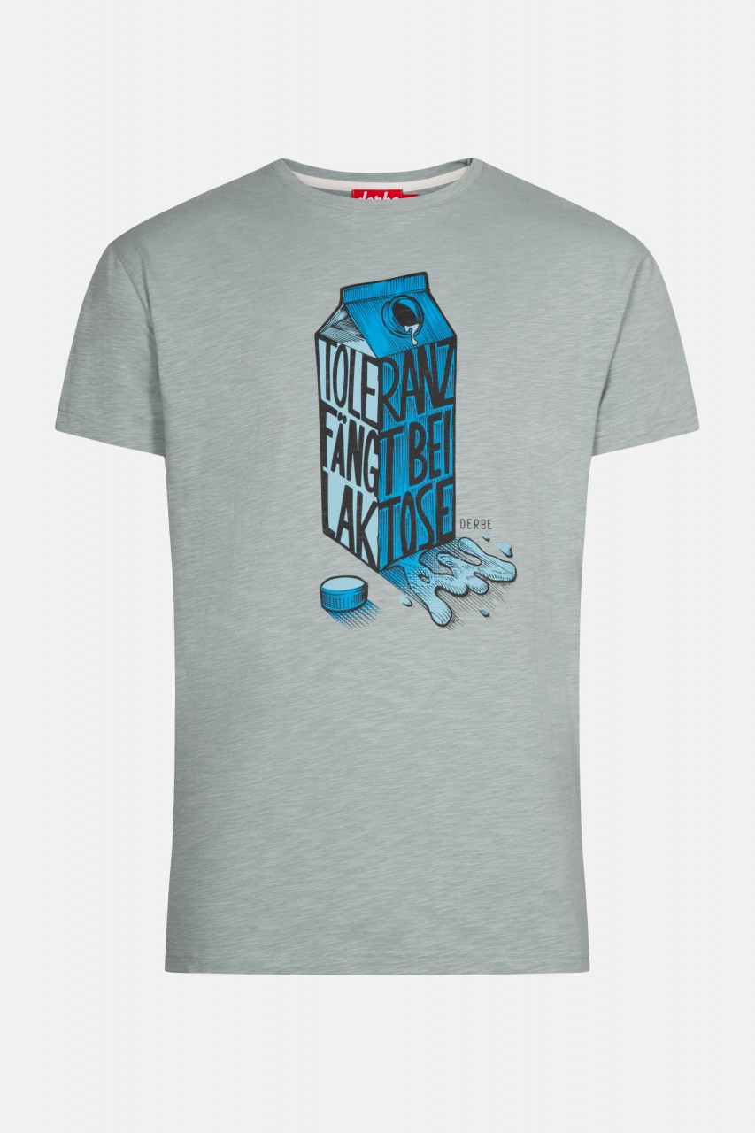 Derbe Laktose Herren T-Shirt Quarry Grau
