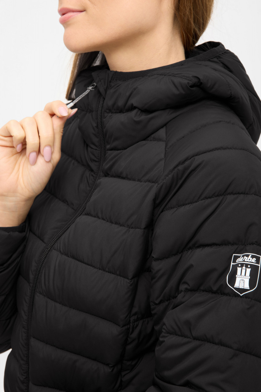 Derbe Damen Steppjacke Lightby Schwarz Übergangsjacke