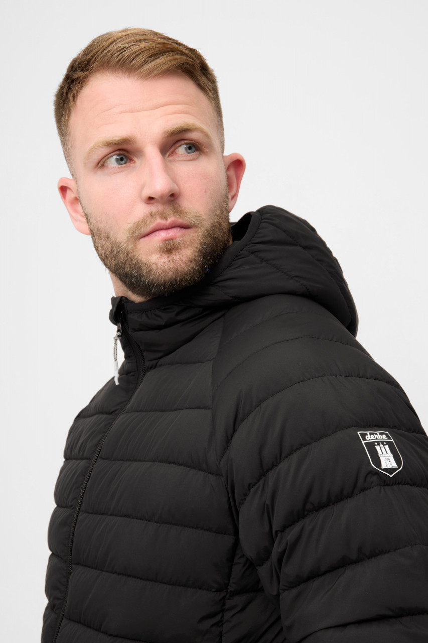 Derbe Herren Steppjacke Lightby Schwarz Übergangsjacke