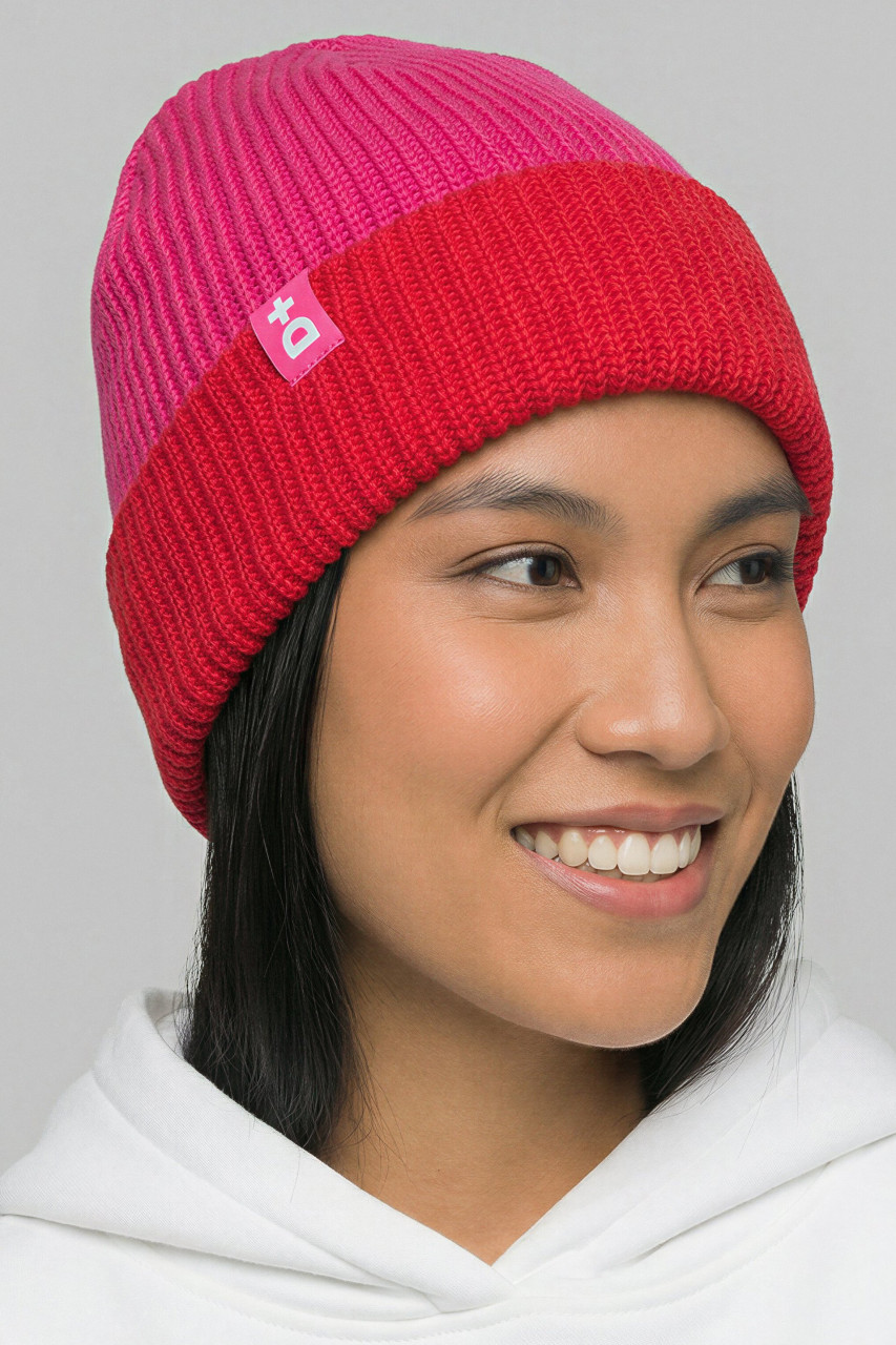 Derbe Strickmütze Lülü Pink Rot GOTS Organic